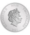 Moneda de plata 2$ Niue Tortuga año 2021.