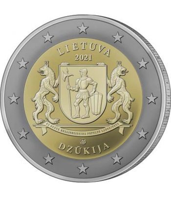 moneda 2 euros Lituania 2021 dedicada a la Región de Dzūkija
