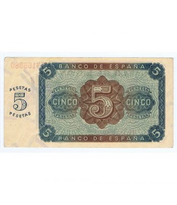 Billete de España 5 Pesetas Burgos 10 agosto 1938 serie H3168880