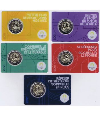 moneda 2 euros Francia 2021 dedicada a Olimpiada 2024. 5