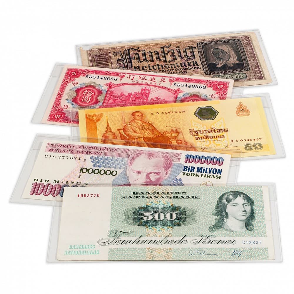 LEUCHTTURM Fundas billetes BASIC 204. 210X127mm. (50u.).