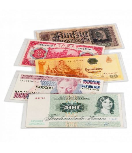 LEUCHTTURM Fundas billetes BASIC 204. 210X127mm. (50u.).