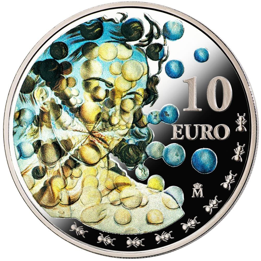 Moneda de España año 2021 Salvador Dalí. 10 euros Plata