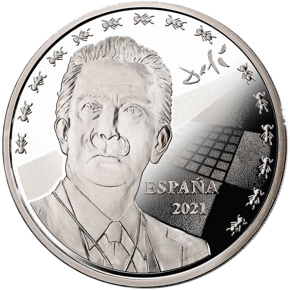 Moneda de España año 2021 Salvador Dalí. 10 euros Plata  - 2