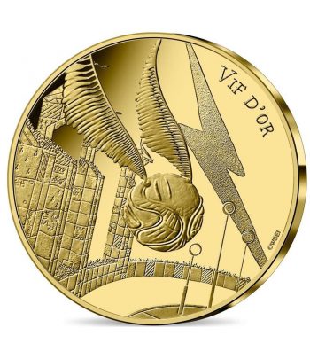 Moneda 250 euros de oro Francia año 2021 Snitch Harry Potter  - 1