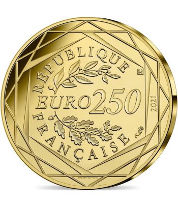 Moneda 250 euros de oro Francia año 2021 Snitch Harry Potter