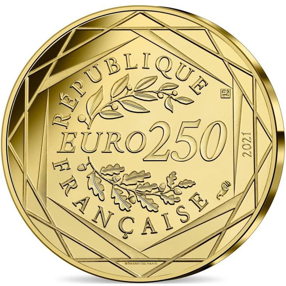 Moneda 250 euros de oro Francia año 2021 Snitch Harry Potter  - 2