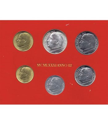 Cartera monedas Vaticano año 1981 en Liras