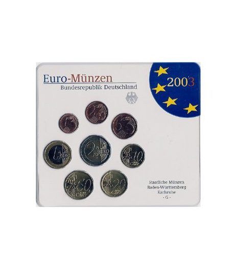 Cartera oficial euroset Alemania 2003 (5 cecas)