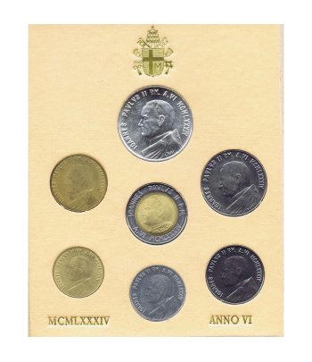 Cartera monedas Vaticano año 1984 en Liras