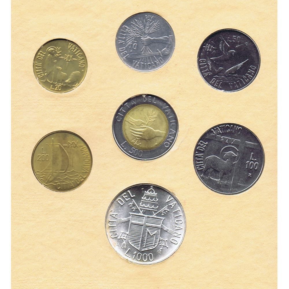 Cartera monedas Vaticano año 1984 en Liras  - 2