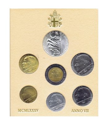 Cartera monedas Vaticano año 1985 en Liras  - 1