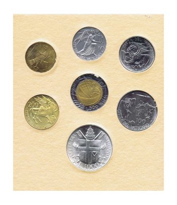 Cartera monedas Vaticano año 1985 en Liras