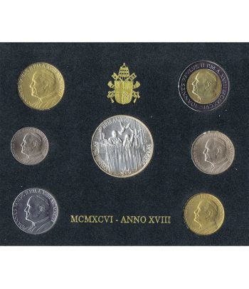 Cartera monedas Vaticano año 1996 en Liras  - 1