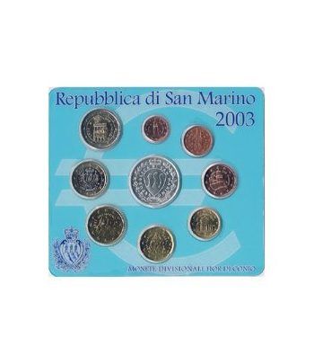 Cartera oficial euroset San Marino 2003 + 5€ (plata)  - 2
