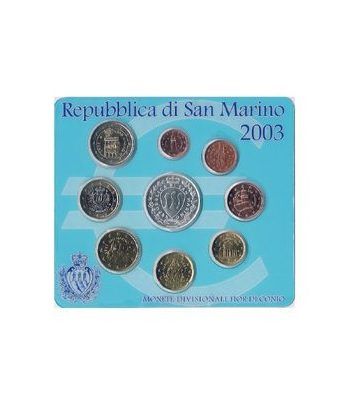 Cartera oficial euroset San Marino 2003 + 5€ (plata)