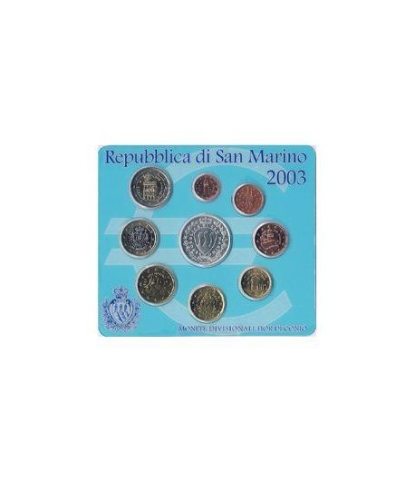 Cartera oficial euroset San Marino 2003 + 5€ (plata)
