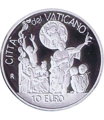 Vaticano 10 euros 2002. Dia Mundial Paz. Plata.