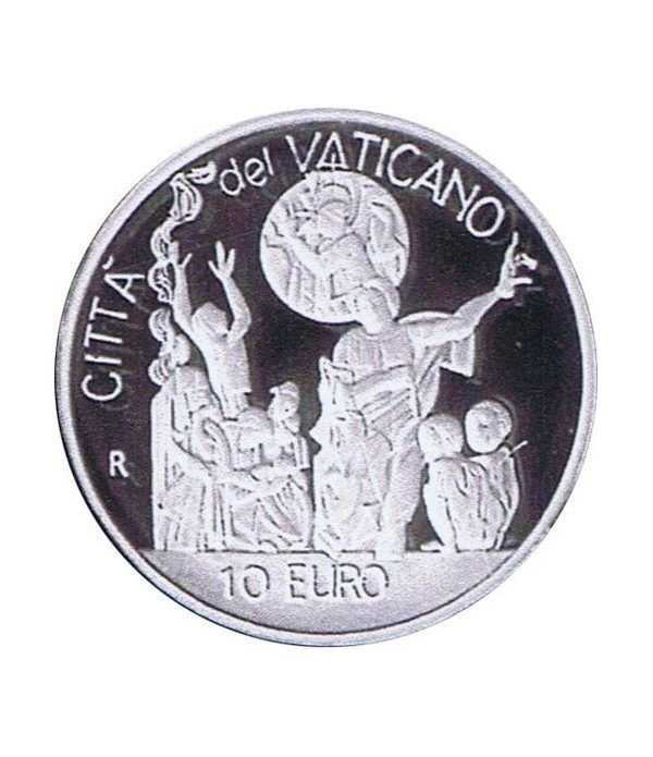 Vaticano 10 euros 2002. Dia Mundial Paz. Plata.  - 2