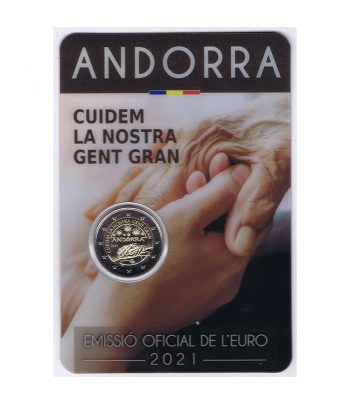 moneda de Andorra 2 euros 2021 dedicada a la Gent Gran