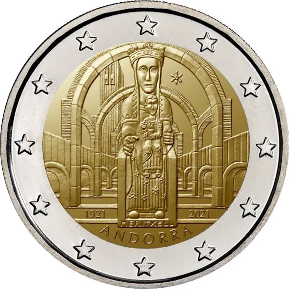 moneda de Andorra 2 euros 2021 dedicada a Nostra Senyora de