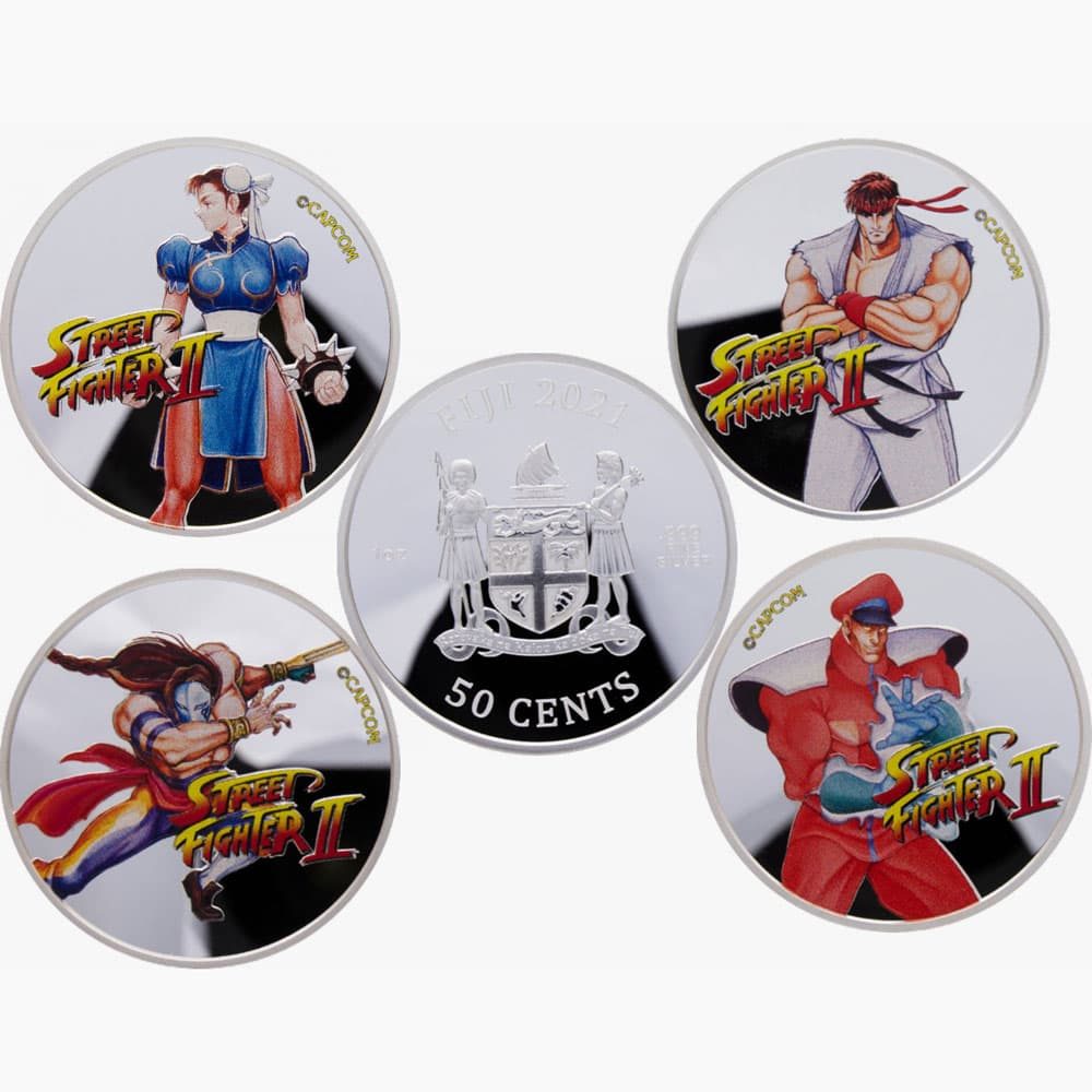 Colección de 4 onzas de plata EEUU año 2021 Street Fighter II  - 1