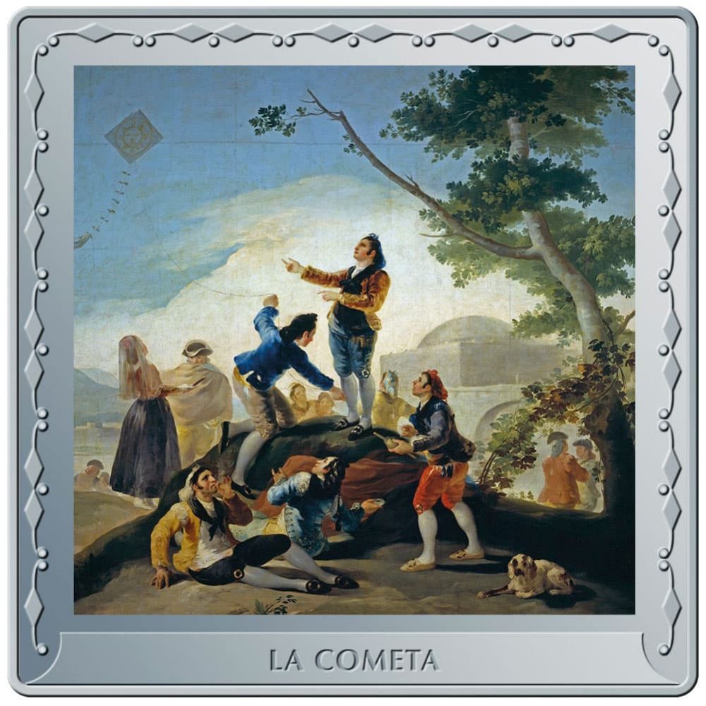 Moneda de España año 2021 Goya. La cometa. 10 euros Plata