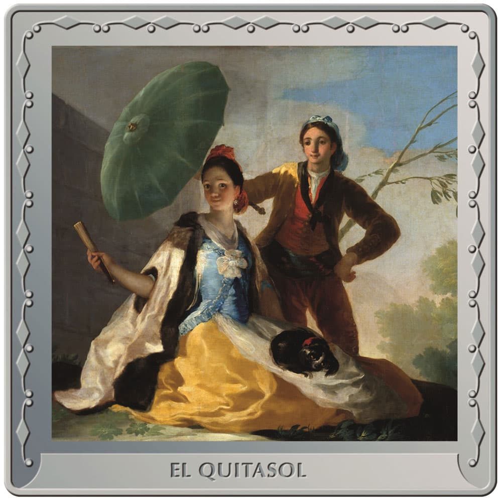 Moneda de España año 2021 Goya. El Quitasol. 10 euros Plata  - 1