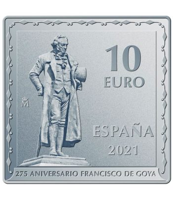 Moneda de España año 2021 Goya. El Quitasol. 10 euros Plata