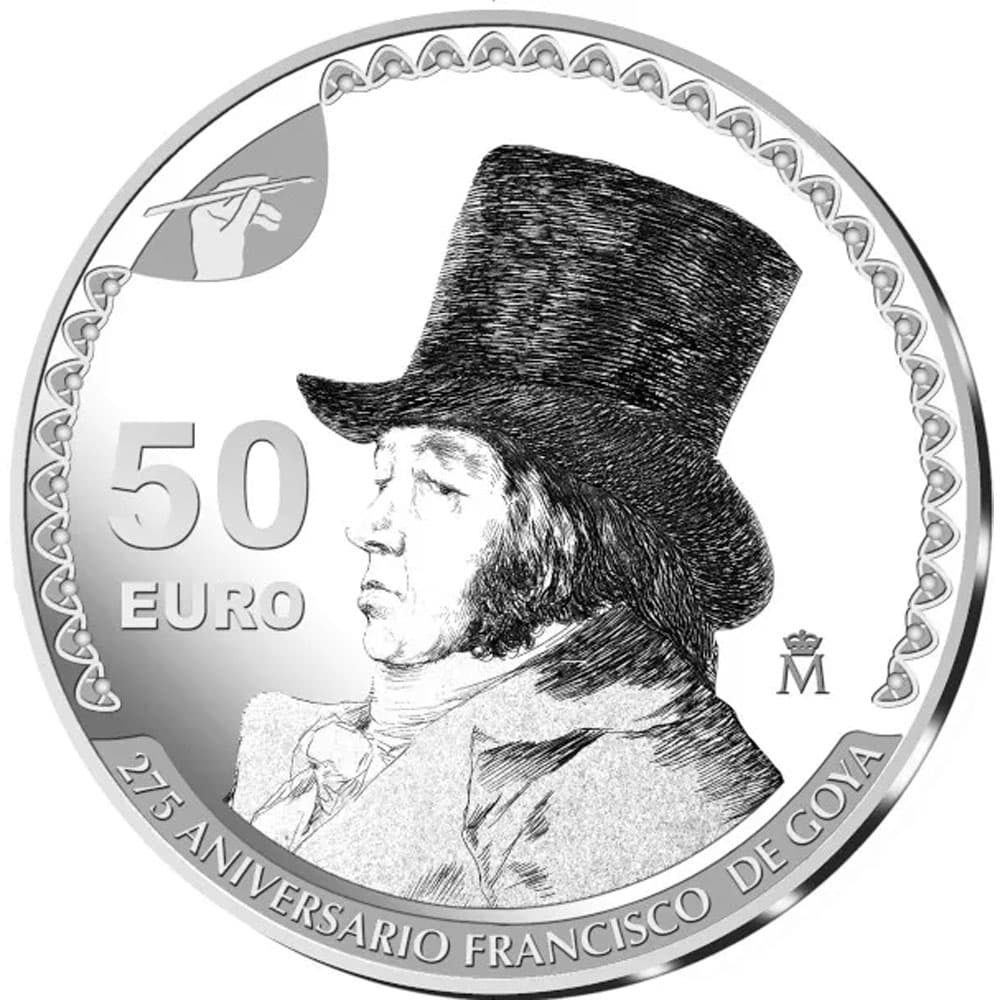 Moneda de España año 2021 Goya. Estuche conjunto Plata  - 2