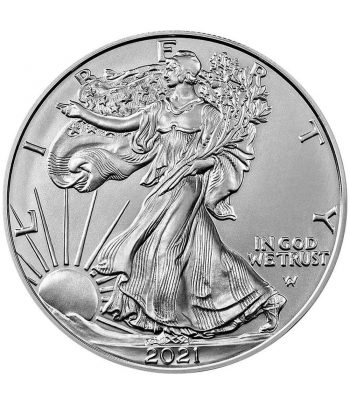 Monedas de Plata American Eagle Estados Unidos 2021 color  - 2