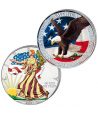 Monedas de Plata American Eagle Estados Unidos 2021 color  - 3