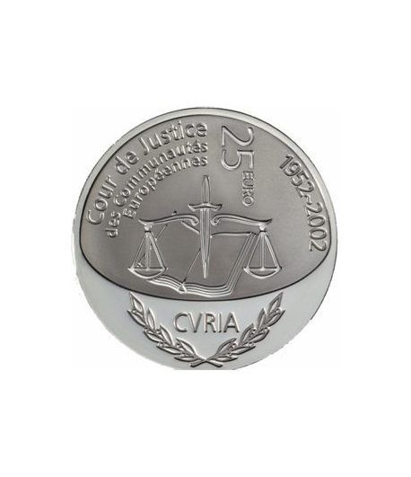 Luxemburgo 25 Euros 2002 Tribunal de Justicia. Plata.