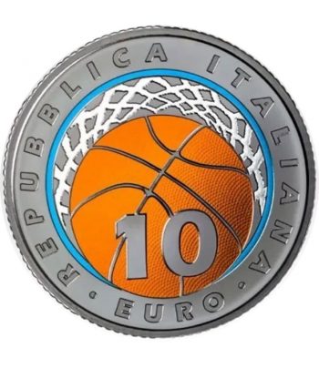 Moneda 10€ de Plata de Italia Anniversario Pallacanestro 2021