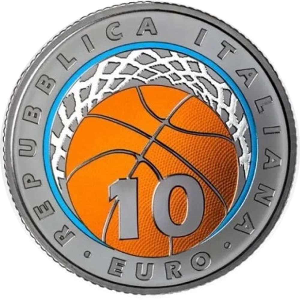 Moneda 10€ de Plata de Italia Anniversario Pallacanestro 2021