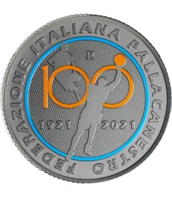 Moneda 10€ de Plata de Italia Anniversario Pallacanestro 2021