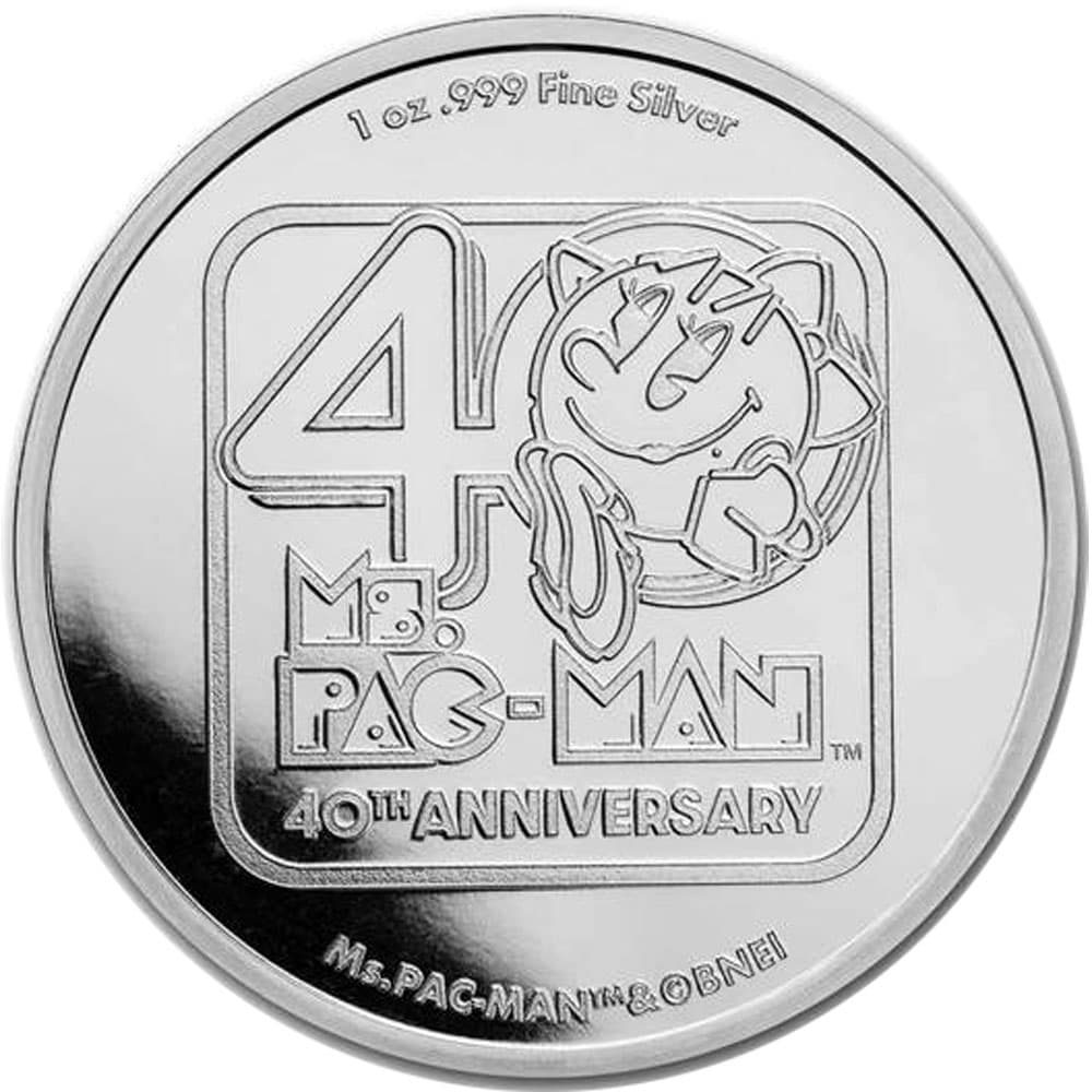 Onza de plata Moneda de Niue 2$ Ms. Pac Man 2021