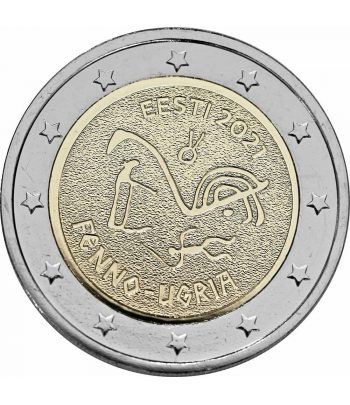 moneda 2 euros Estonia 2021 dedicada a los Pueblos ugrofineses