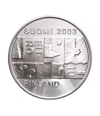 moneda Finlandia 10 Euros 2003 (Chydenius) (estuche proof)