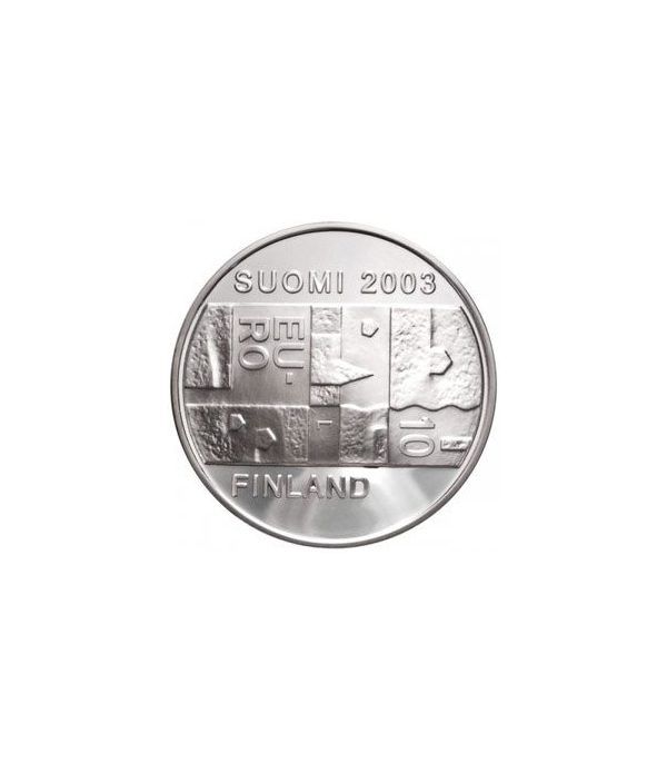 moneda Finlandia 10 Euros 2003 (Chydenius) (estuche proof)  - 1