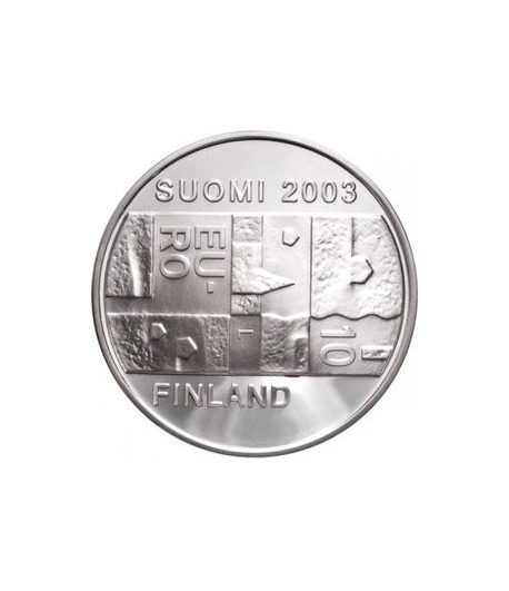 moneda Finlandia 10 Euros 2003 (Chydenius) (estuche proof)