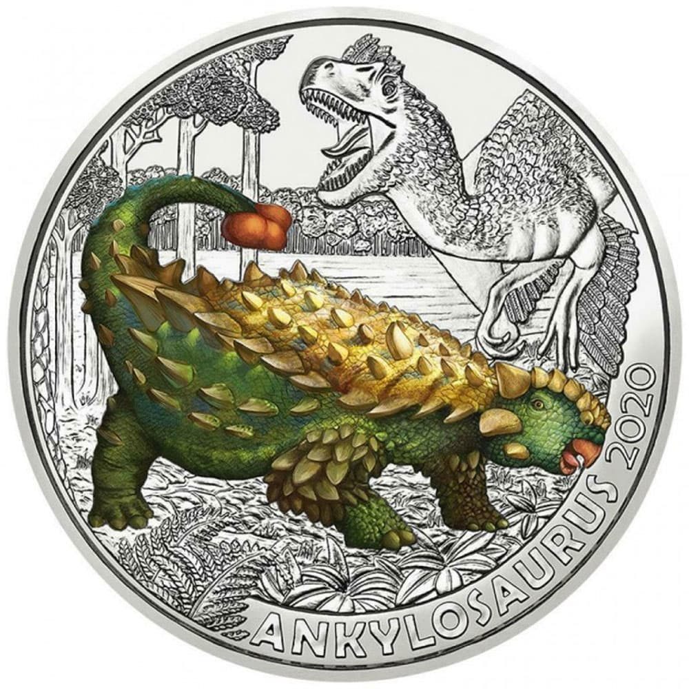 Austria moneda de 3 Euros 2020 Ankylosaurus.