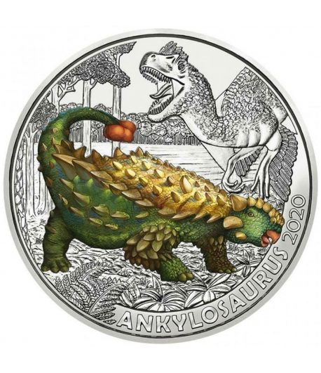 Austria moneda de 3 Euros 2020 Ankylosaurus.