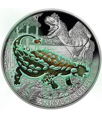 Austria moneda de 3 Euros 2020 Ankylosaurus.