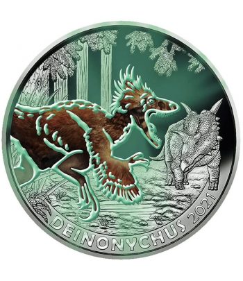 Austria moneda de 3 Euros 2021 Deinonychus