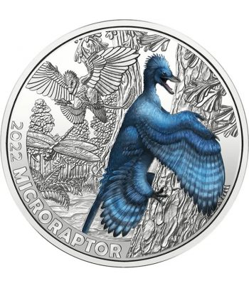 Austria moneda de 3 Euros 2022 Microraptor  - 1