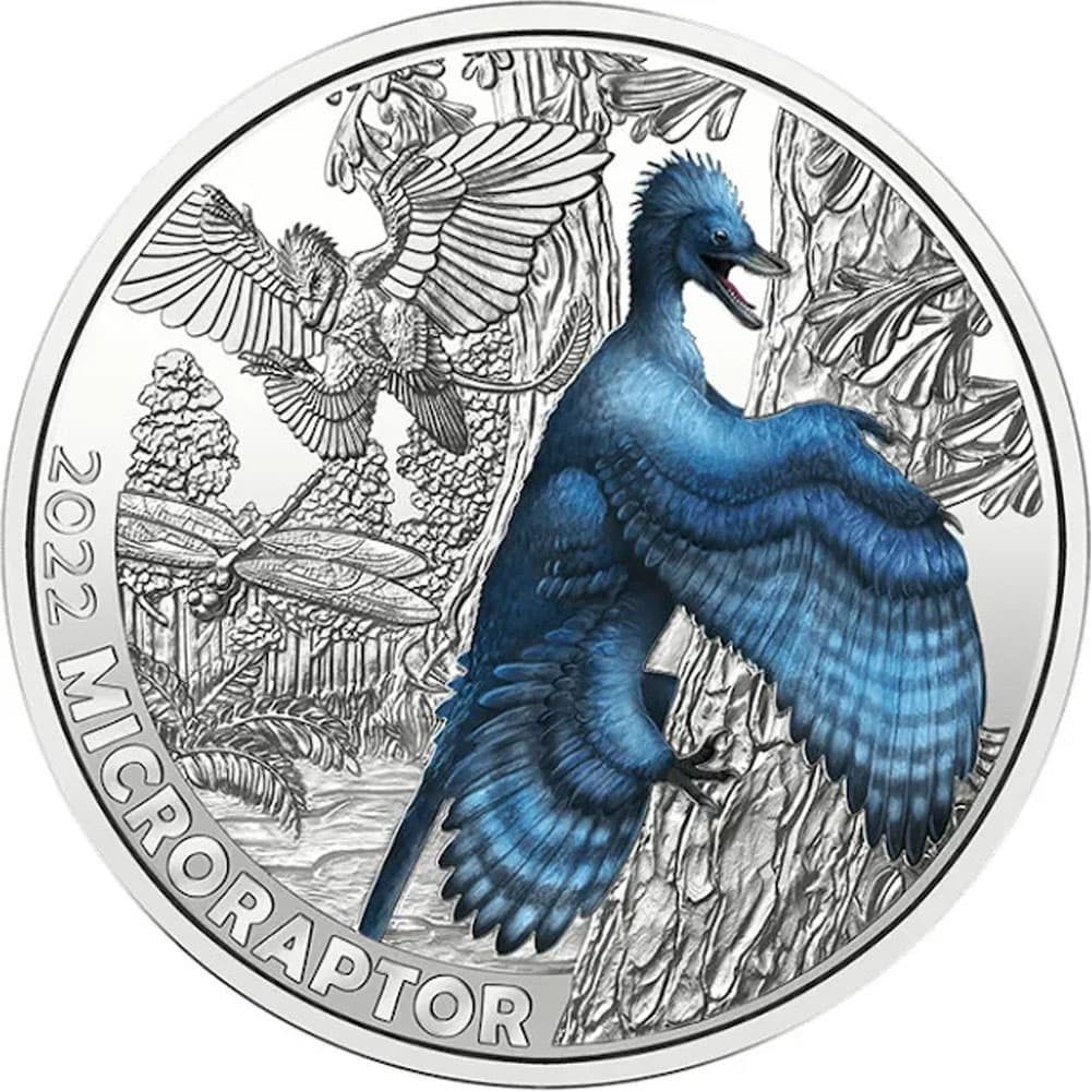 Austria moneda de 3 Euros 2022 Microraptor