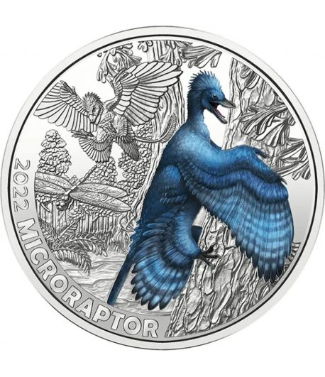 Austria moneda de 3 Euros 2022 Microraptor