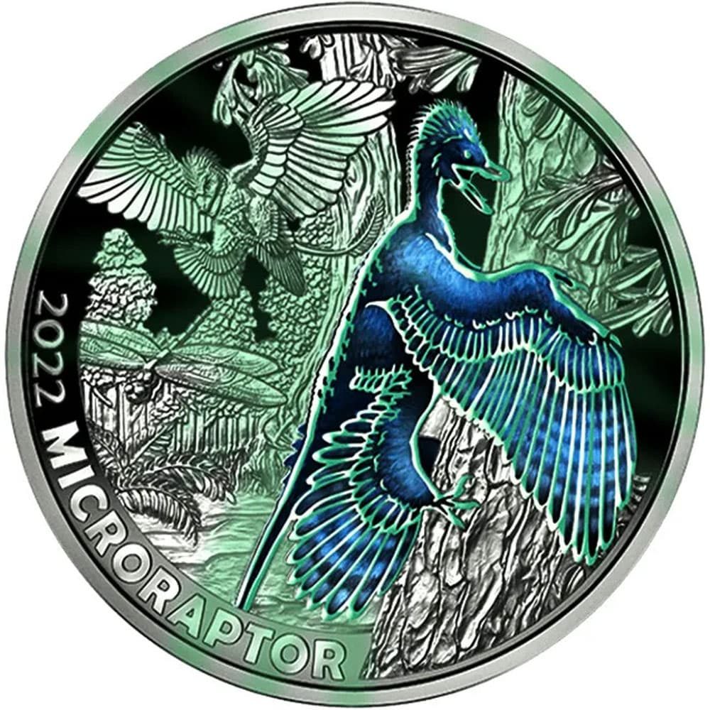 Austria moneda de 3 Euros 2022 Microraptor  - 2