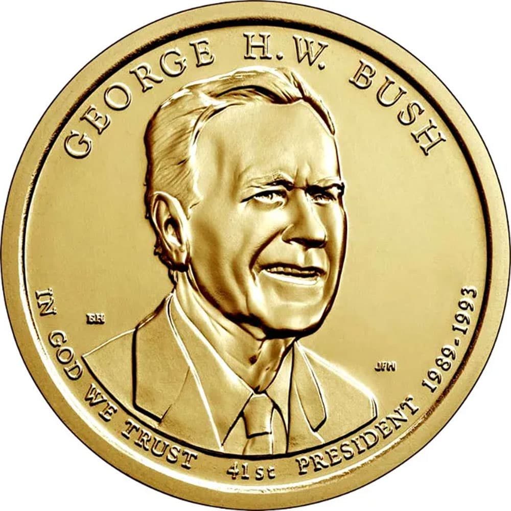 Dollar Presidencial nº 41 George Bush. Ceca P y D